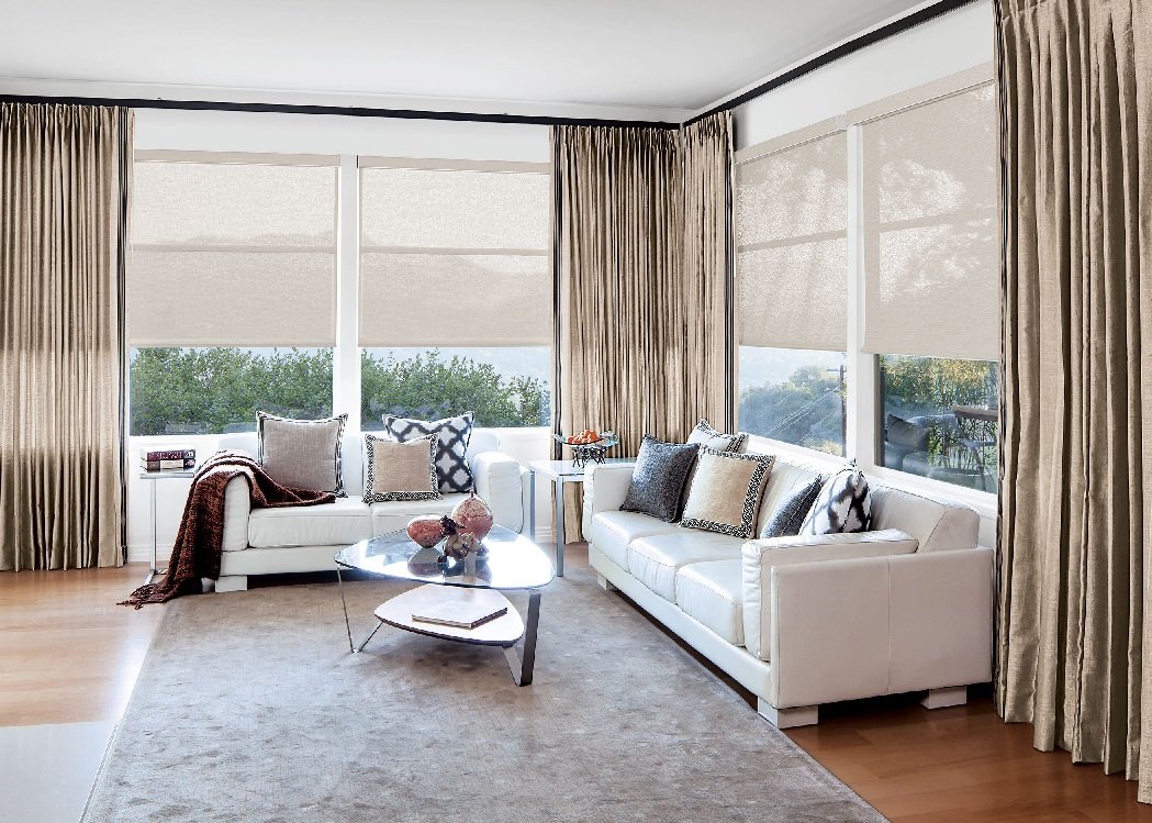 Puedes ver a través de una cortina roller transparente